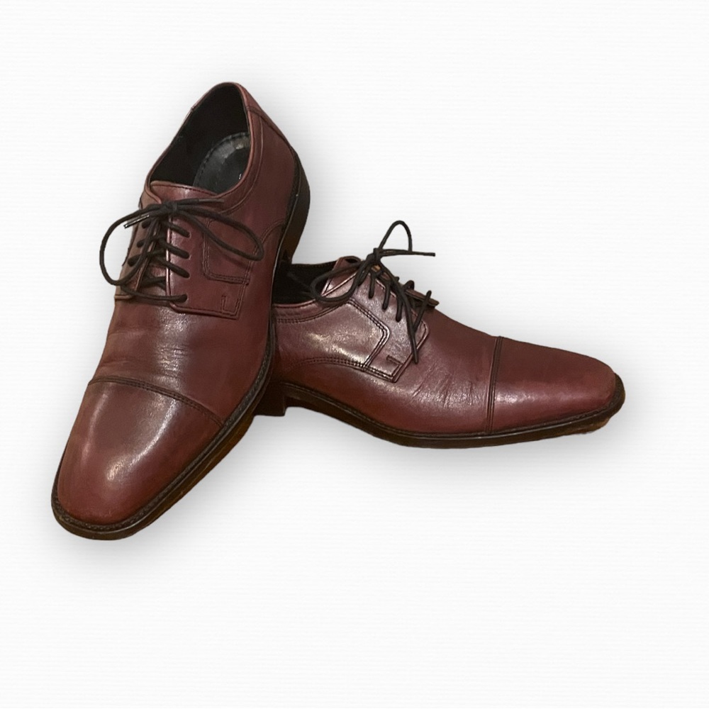 Johnston & Murphy Novick Brown Cap Toe Lace Up Oxford Shoes Size 9 - Picture 3 of 9
